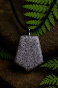 Lavender trapezoid matte granite pendant