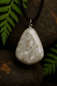 White herbs teardrop pendant